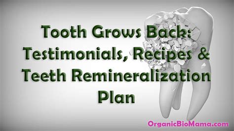 Natural tooth remineralization is possible! Check out the testimonials ...
