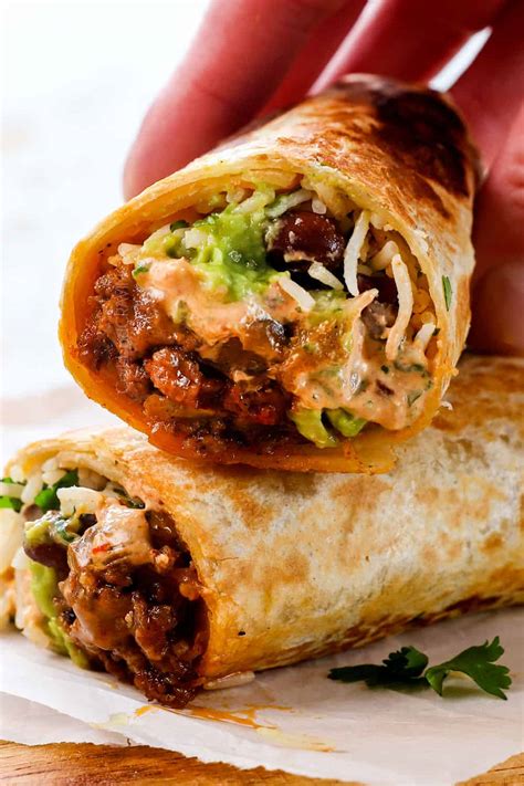 Homemade Burritos With Chipotle Sauce - Carlsbad Cravings