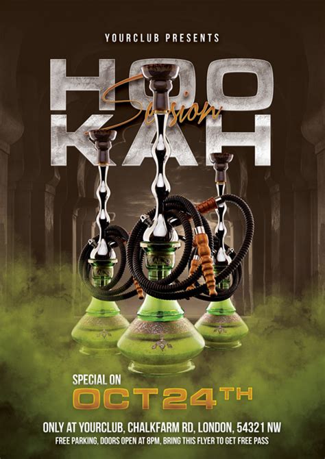 Hookah Flyer Template on Behance