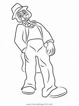 Funny Circus Clown Coloring Page For Kids  Free Clowns Printable sketch template