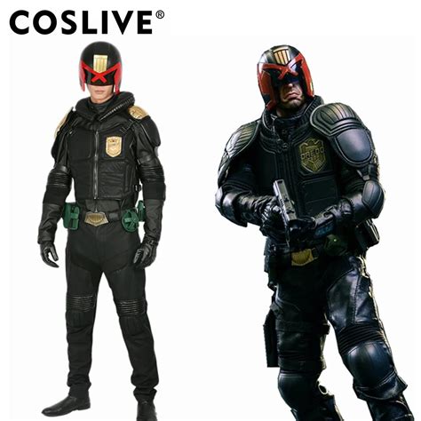 Coslive Judge Dredd Costume Movie Cosplay Outfit Adults Many Size ...