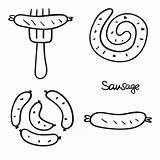 Sausage Coloring Page sketch template