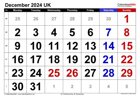 December 2024 Calendar Uk - Berny Celesta