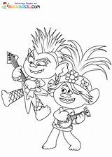 Coloriage Les Trolls 3 à Imprimer sketch template