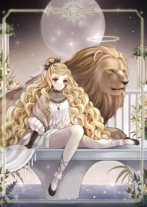 anime girl with lion shared by Eirwyn on We Heart It