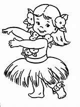 Hula Girl Drawing At GetDrawings  Free Download sketch template