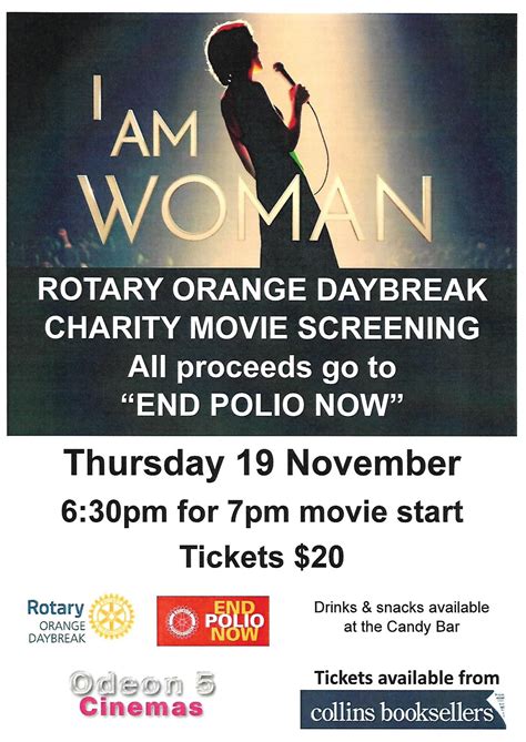 I am Woman charity movie screening – Orange Regional Gallery