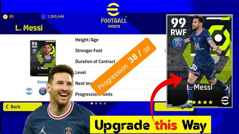 L. Messi New Upgrade Max Rating in Pes 2023 | eFootball 2023 Mobile ...