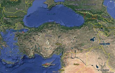 a: Turkey satellite image (Google Earth). | Download Scientific Diagram