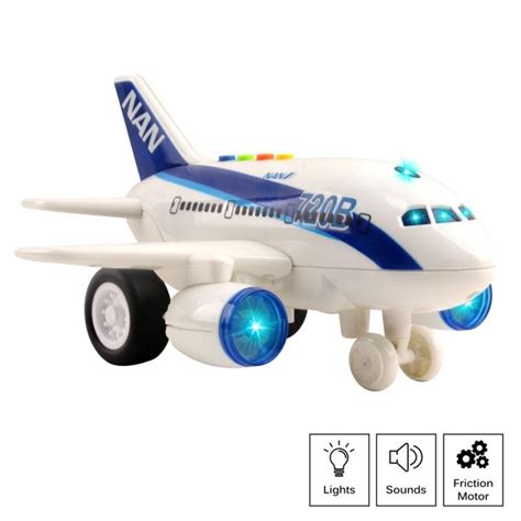 Vokodo Commercial Airplane Jumbo Jet Toy Push And Go Air Plane 1:160 Scale Aircraft Friction ...