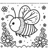 Printable Cute Bumble Bee Coloring Page  Download Print Or Color sketch template