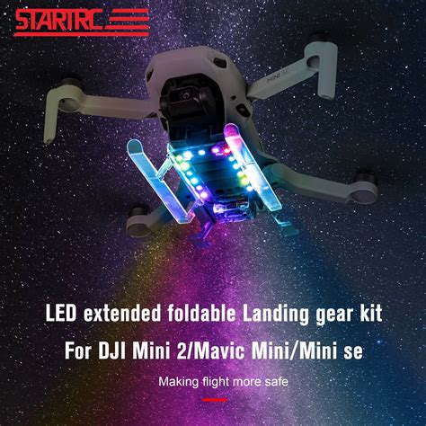 Dji Mini 2 Led Flash Landing Gear Kit Night Flight Light Extended Foldable Landing Skid For ...