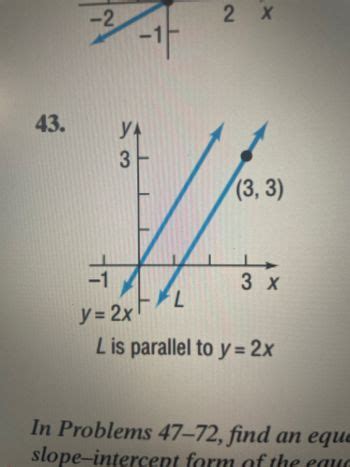 Answered: 43. YA 3 -1 y=2x L (3, 3) 3x | bartleby