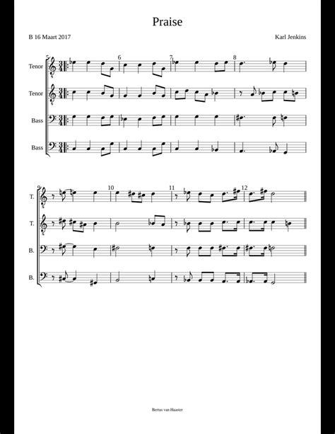 Praise sheet music for Piano, Cello download free in PDF or MIDI