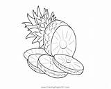 Pineapples 2 Coloring Page For Kids  Free Pineapple Printable sketch template