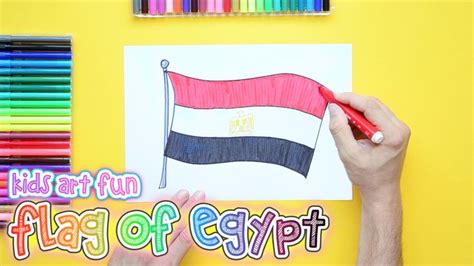 How to draw and color the Flag of Egypt | Flag drawing, Egypt flag, Drawings