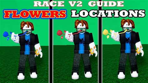 All FLOWERS LOCATIONS - RACE V2 Evolution | Blox Fruits [Beginner's Guide] - YouTube