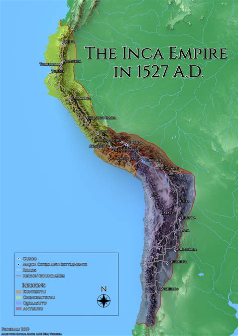 Map of the Incan Empire and its roads in in 1527 : r/MapPorn