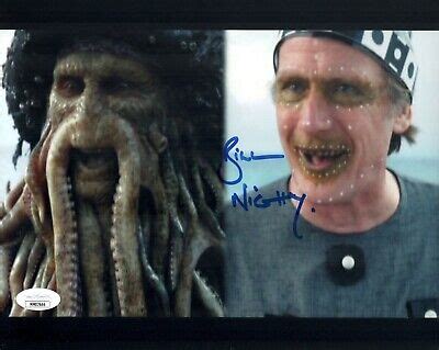 BILL NIGHY Signed 8x10 Photo DAVY JONES Pirates of the Caribbean JSA ...