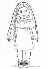 Doll Coloring Page sketch template