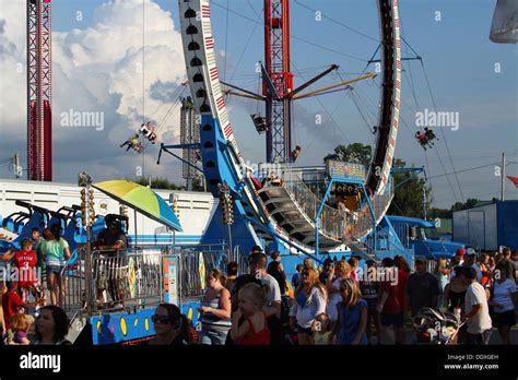 Carnival Rides and people. Canfield Fair. Mahoning County Fair ...