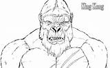 King Kong coloring sketch template