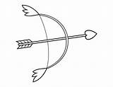 Printable Bow And Heart Arrow Coloring Page sketch template
