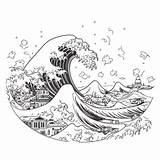 Tsunami Sketch PNG Transparent Images Free Download  Vector S sketch template