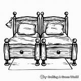 Bed Coloring Pages  Free & Printable sketch template