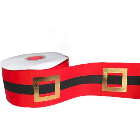 3” 75mm Santa Belt Buckle Grosgrain Ribbon — Love Safiya Craft Supplies