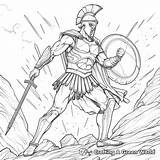 Spartan Coloring Pages  Free & Printable sketch template