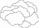 Clouds Coloring Pages For Preschool sketch template