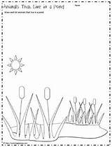 pond coloring Page  Uec Pond life Coloring Pages Crafts sketch template