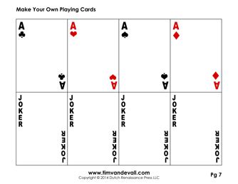 Blank Playing Card Template | Make Your Own Playing Cards PDF