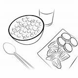 Breakfast Coloring Page For Kids  Free Printable sketch template