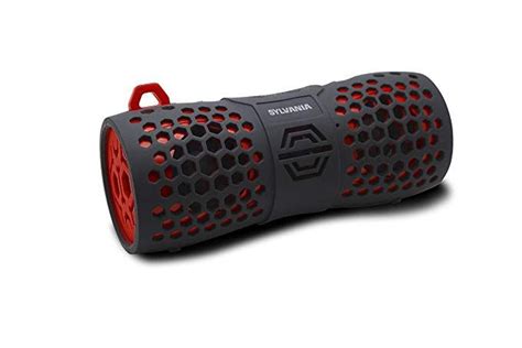 Sylvania SP353 Water Resistant BlueTooth Rugged Speaker, Black/Red (Renewed) Review | Bluetooth ...