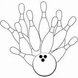 Ball And Multiple Pins Coloring Sheet sketch template