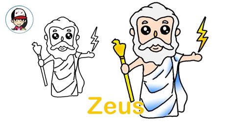 How to Draw Cartoon Zeus Easy - YouTube