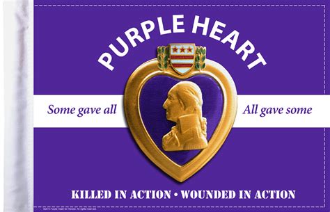 Purple Heart Motorcycle Flag