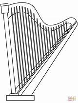 Coloring Harp Pages Print Printable Color Irish Getcolorings Sheets  sketch template