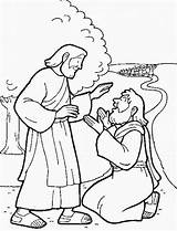 Jesus Heals A Man With Leprosy Coloring Page Pages sketch template