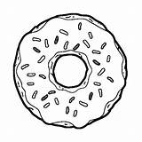 Printable Donut Coloring Pages sketch template