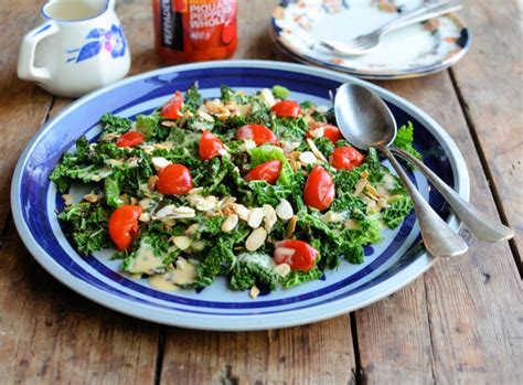 Festive Kale Salad with Toasted Nuts and Peppadew Peppers - Lavender ...