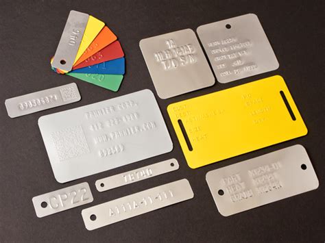 Embossed Metal Tags for Industrial Product ID and Tracking