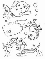 Ocean Scene Free Printable sketch template