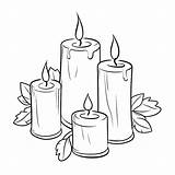 Candle coloring Page – Coloring Corner sketch template