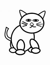 Cat Coloring Page For Kids  Pages sketch template