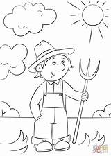 Farmer Coloring Pages For Kids Sketch Coloring Page sketch template
