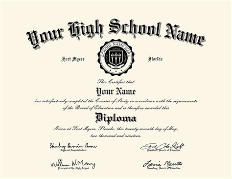 US High School Diploma Style 5 | Buy Diploma Online