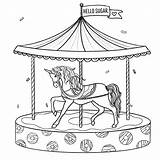 Coloring Pages Carousel sketch template